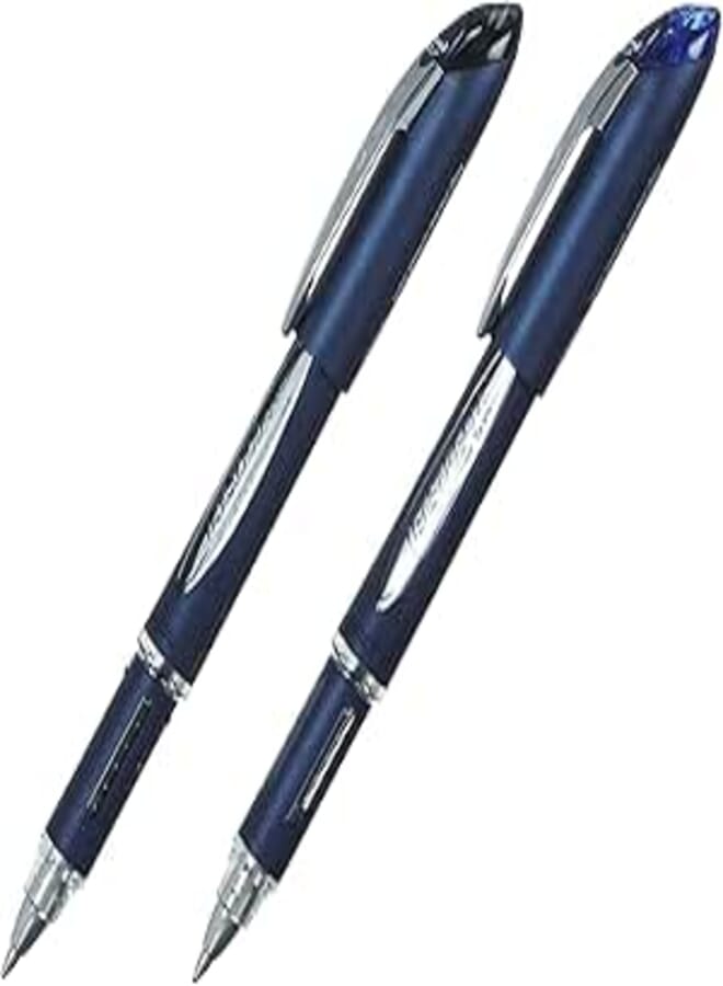 Uni-Ball Jet Stream Sx217 Pen, Pack of 2 - Blue and Black